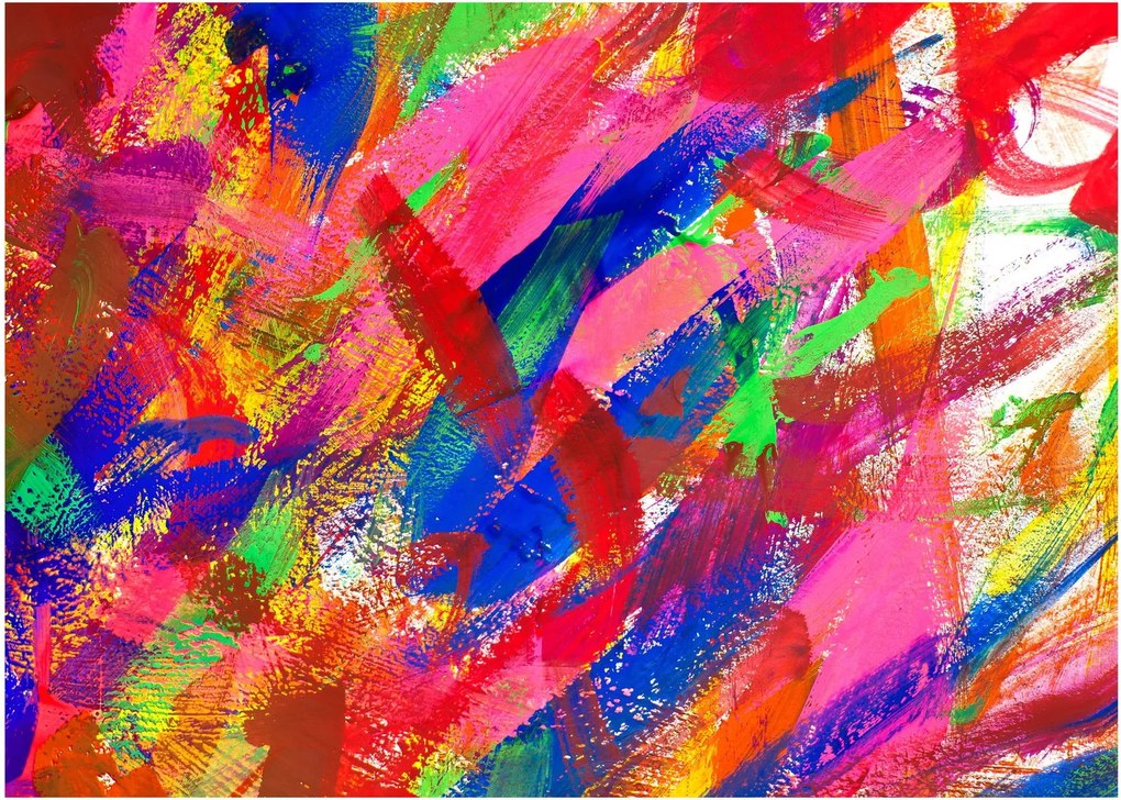 Kép - Színes absztrakció (üvegen) (70x50 cm)