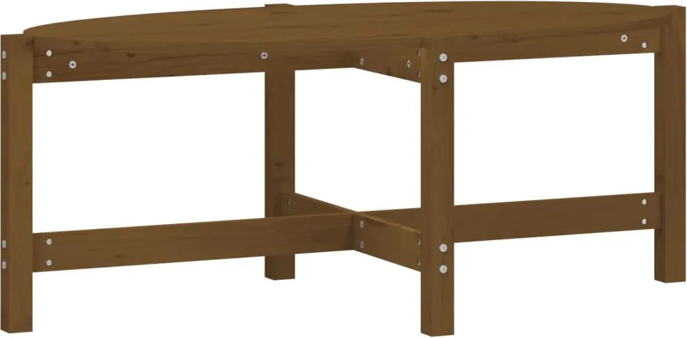 vidaXL mézbarna tömör fenyőfa dohányzóasztal 118 x 63 x 45 cm