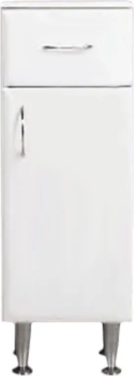 Bianca Plus 30 alacsony szekrény 1 ajtóval, 1 fiókkal, magasfényű fehér színben, jobbos