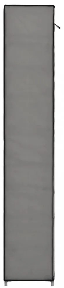 szürke szövetborítású cipősszekrény 57 x 29 x 162 cm