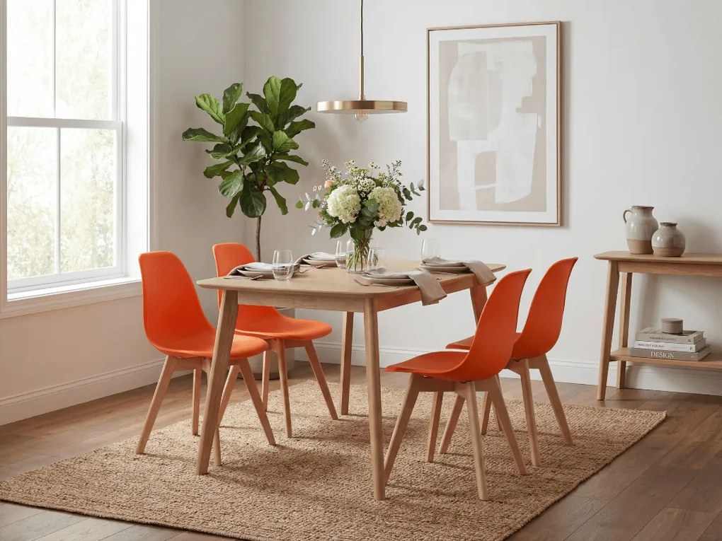 Narancssárga KITO szék bükkfa lábakkal