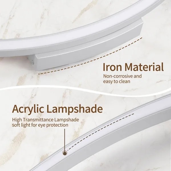 Brilagi - LED dimmelhető lámpatest PORTOFINO LED/60W/230V Ø 80 cm ezüst +távirányító