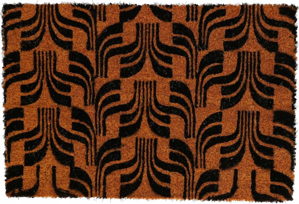 Lábtörlő 39x59 cm Kókusz mintás Természetes hullámok