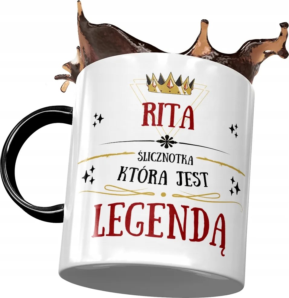 Fekete Bögre Rita Barátnő Feleség Ajándék Nyomtatott Fotóval