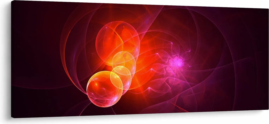 Modern rózsaszín absztrakció képe (120x50 cm)