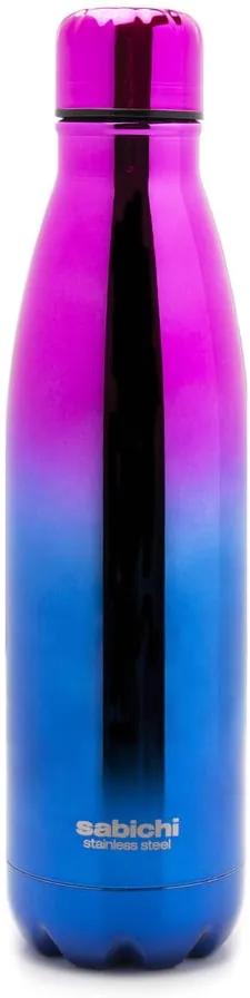Irridescent szivárványszínű rozsdamentes palack, 450 ml - Sabichi