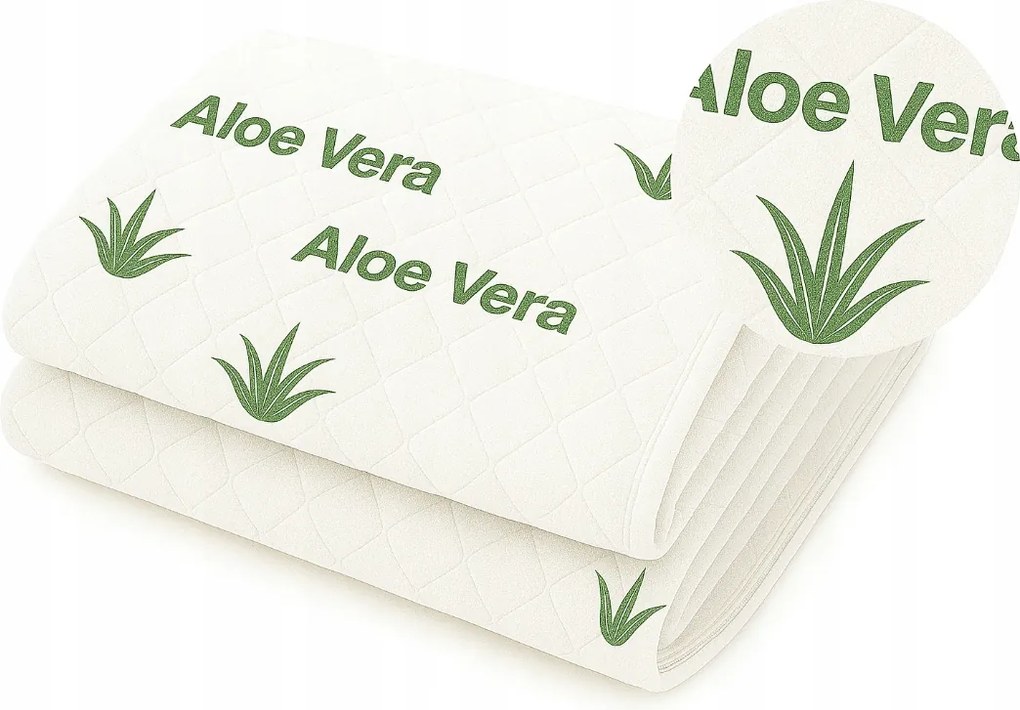 Matracvédő huzat 140×200 Aloe Vera cipzáras steppelt méret