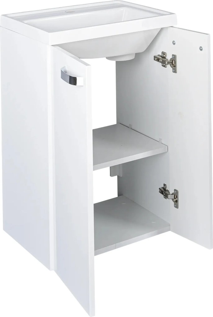 Piramida EURIDIKA 50L fali / álló fürdőszobabútor - műmárvány mosdóval - 50 x 75 x 38 cm