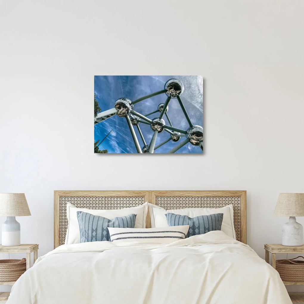 Kép - atomium Brüsszelben (üvegen) (70x50 cm)