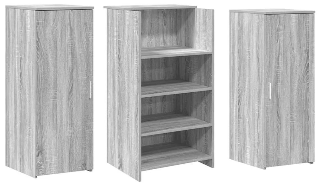 recepciós pult szürke sonoma 135x50x103,5 cm szerelt fa