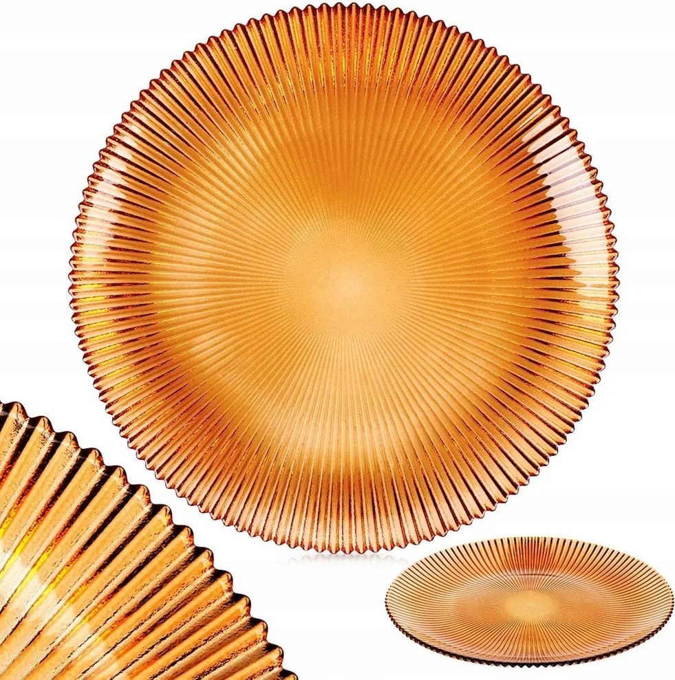 Borostyán Desszert Tányér Kicsi Sütemény Desszertek Snack 21 cm