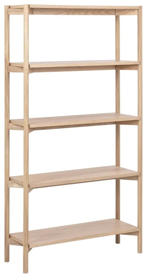 Natúr színű könyvespolc tölgyfa dekorral 86x160x30 cm Braidwood – Actona