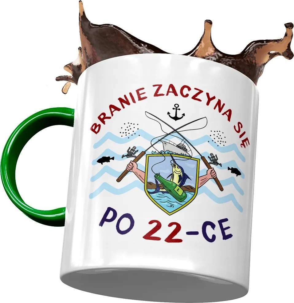 Zöld Bögre Születésnapra 22 22. 22. Ajándék Nyomtatott Fotóval