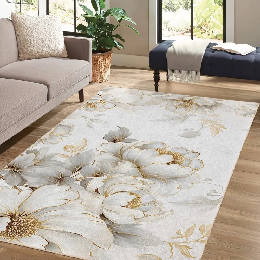 Krémszínű mosható szőnyeg 80x150 cm Soft and Gentle – Mila Home