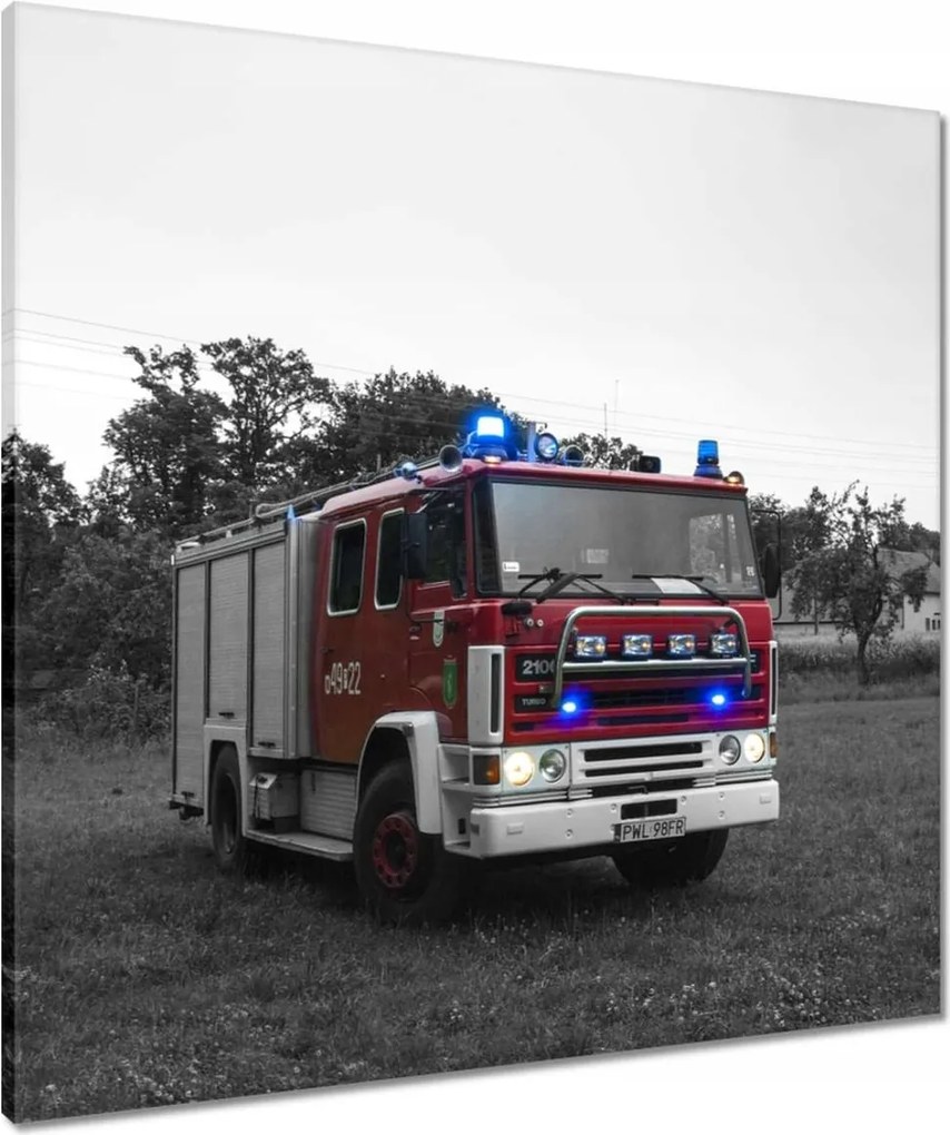 Vászonkép 70x70 Tűzoltóautó