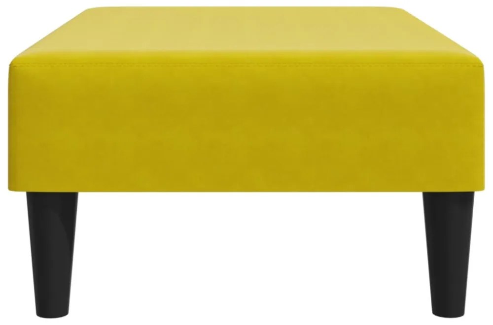 sárga bársony lábzsámoly 77x55x31 cm