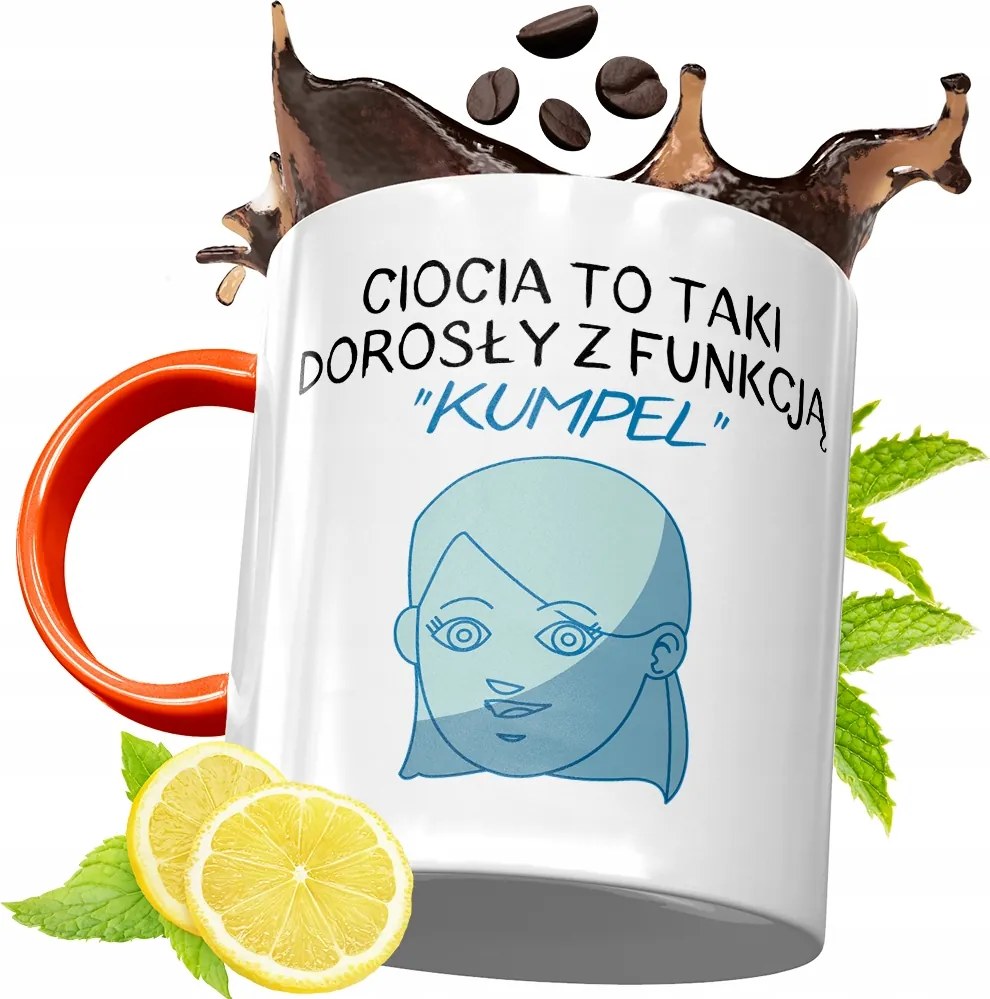 Narancssárga Bögre Nagynéninek Tökéletes Ajándék fényképes nyomtatással