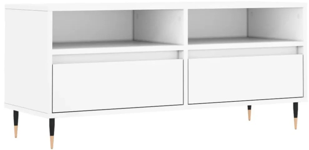 fehér szerelt fa TV-szekrény 100x34,5x44,5 cm