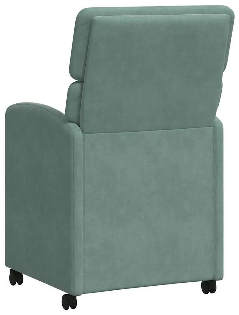 Kerekes Étkező Székek 2 pcs tengerzöld 58 x 65 x 98 cm Bársony