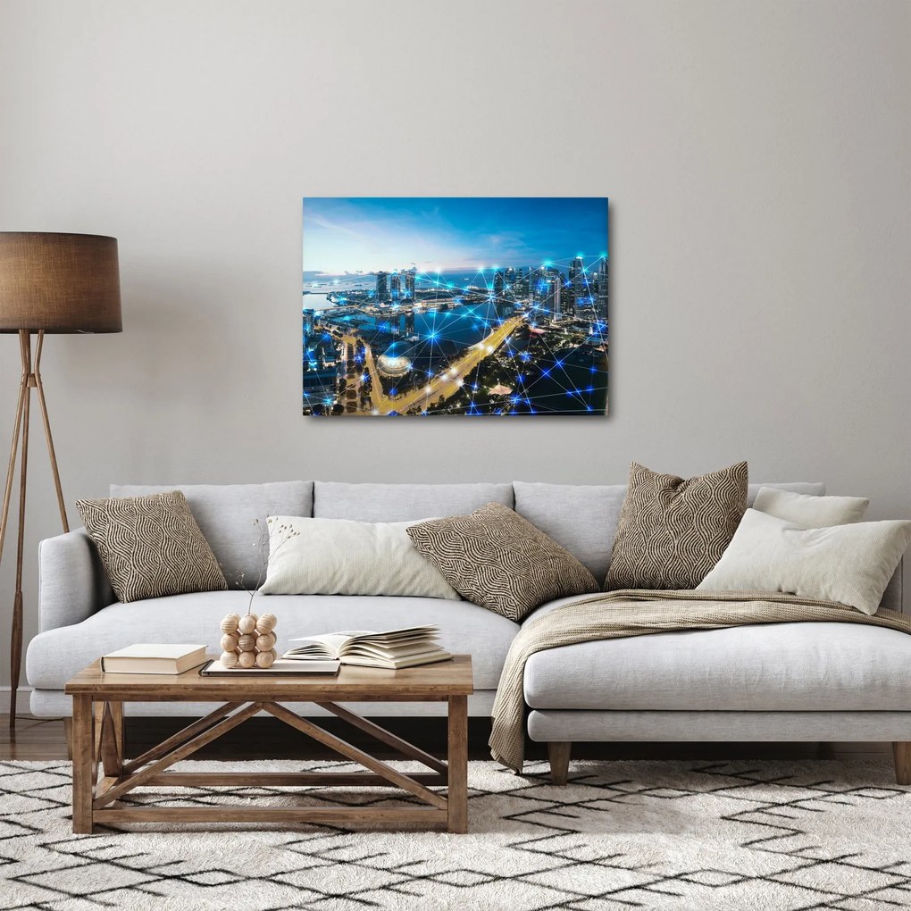 Kép - Városhálózat (70x50 cm)