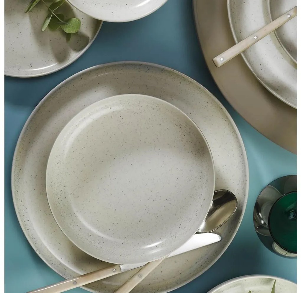 16 darabos bézs/porcelán étkészlet