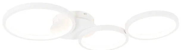 Design mennyezeti lámpa fehér, beépített LED-del, 3 fokozatú fényerő-szabályozóval, 3 lámpás - Pande