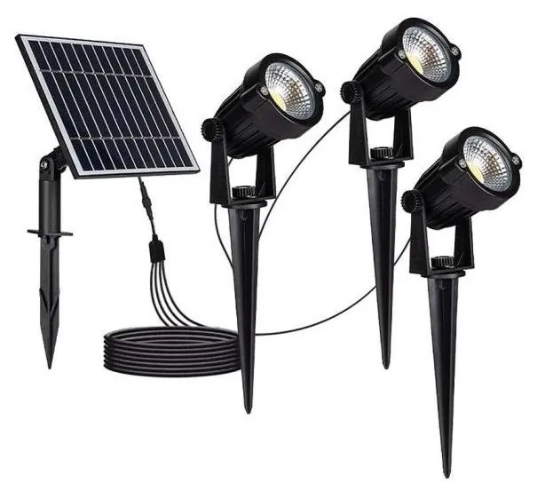 V-Tac KÉSZLET 3x LED Kültéri napelemes lámpa 3xLED/1,2W/3,7V IP65 3000K VT1267