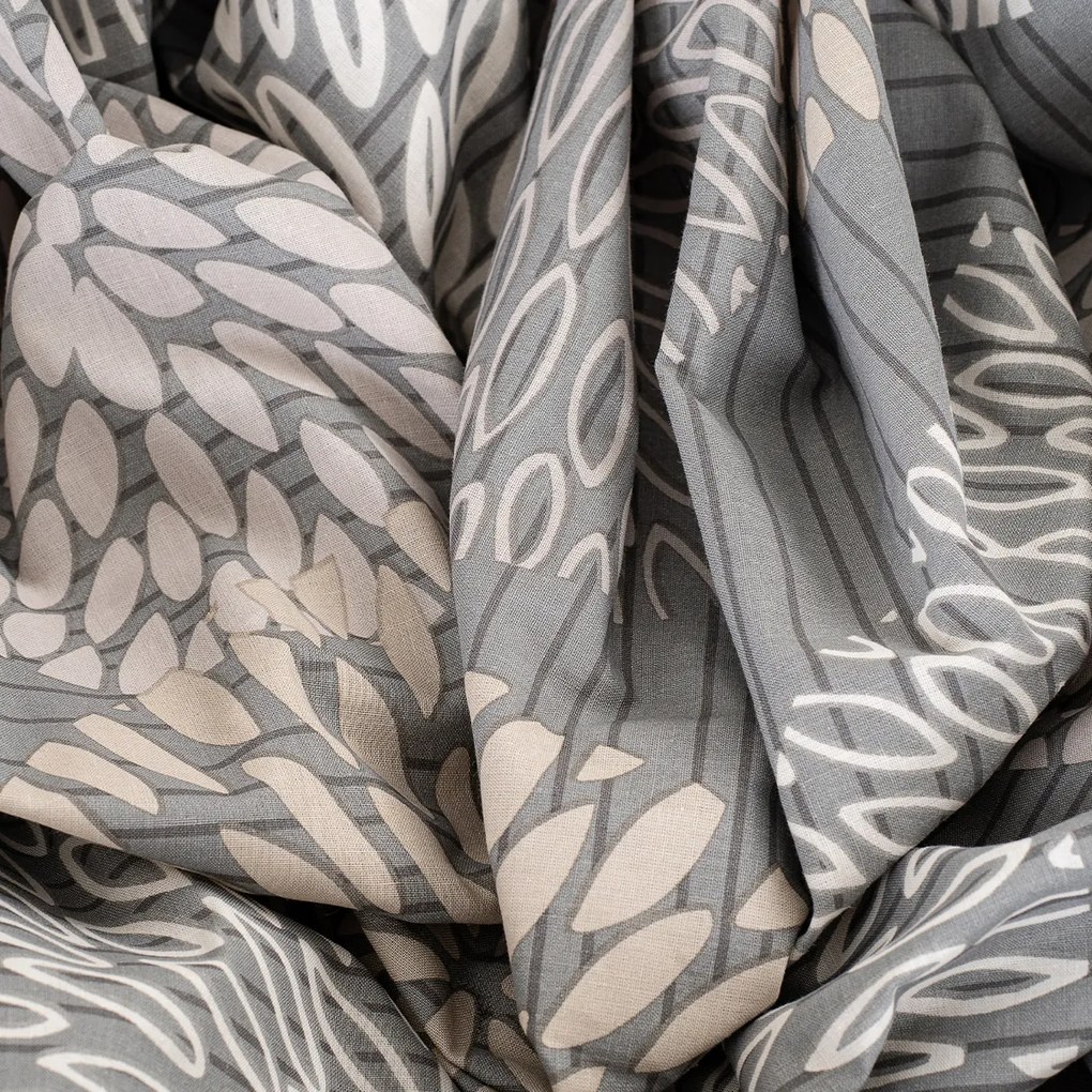 4Home Grey Petals pamut ágyneműhuzat, 160 x 200 cm, 70 x 80 cm, 160 x 200 cm, 70 x 80 cm