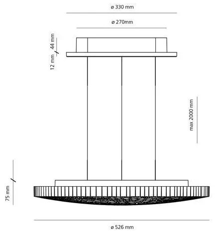 Artemide 0213010APP - LED Dimmelhető csillár zsinóron CALIPSO LED/50W/230V 3000K