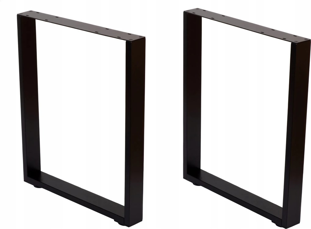 Asztali Lábak Íróasztalhoz Fém Fekete 58x71 CM Profil 7,5x2 CM Loft 2 Db