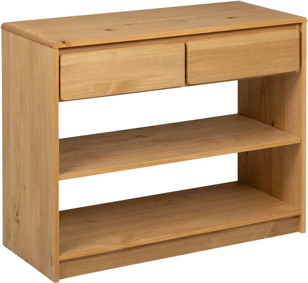 vidaXL SAUDA tölgyszínű tömör fenyőfa tálalóasztal 89,5 x 36,5 x 73 cm