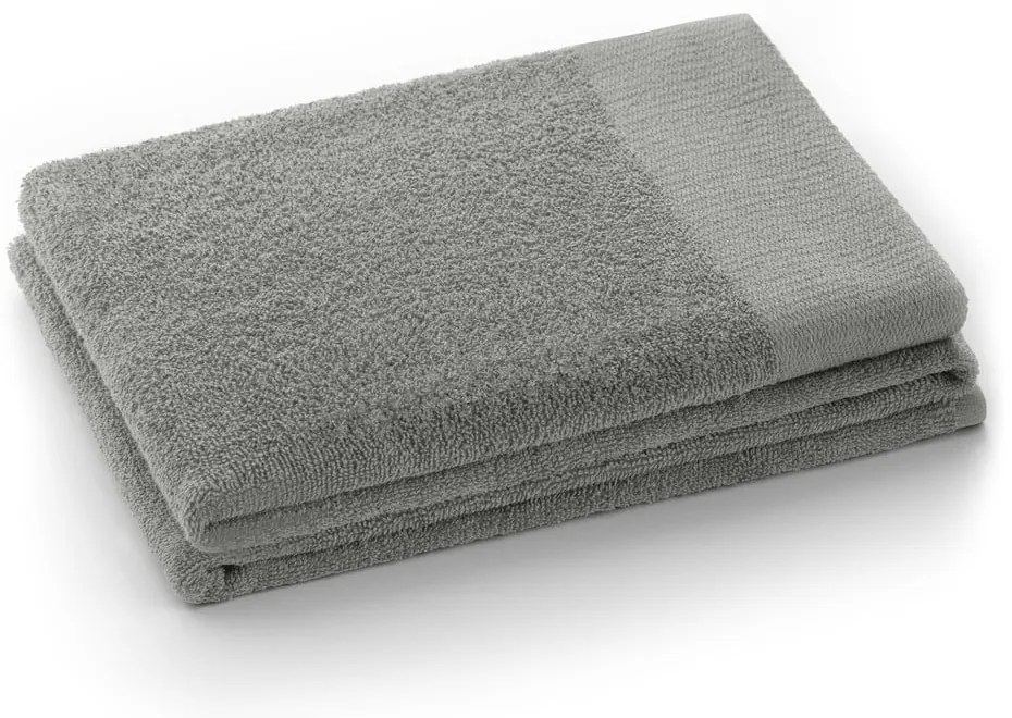 Szürke frottír pamut törölköző 50x100 cm Amari – Restilo