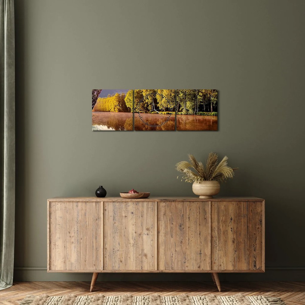 Kép - A folyón túl (órával) (90x30 cm)