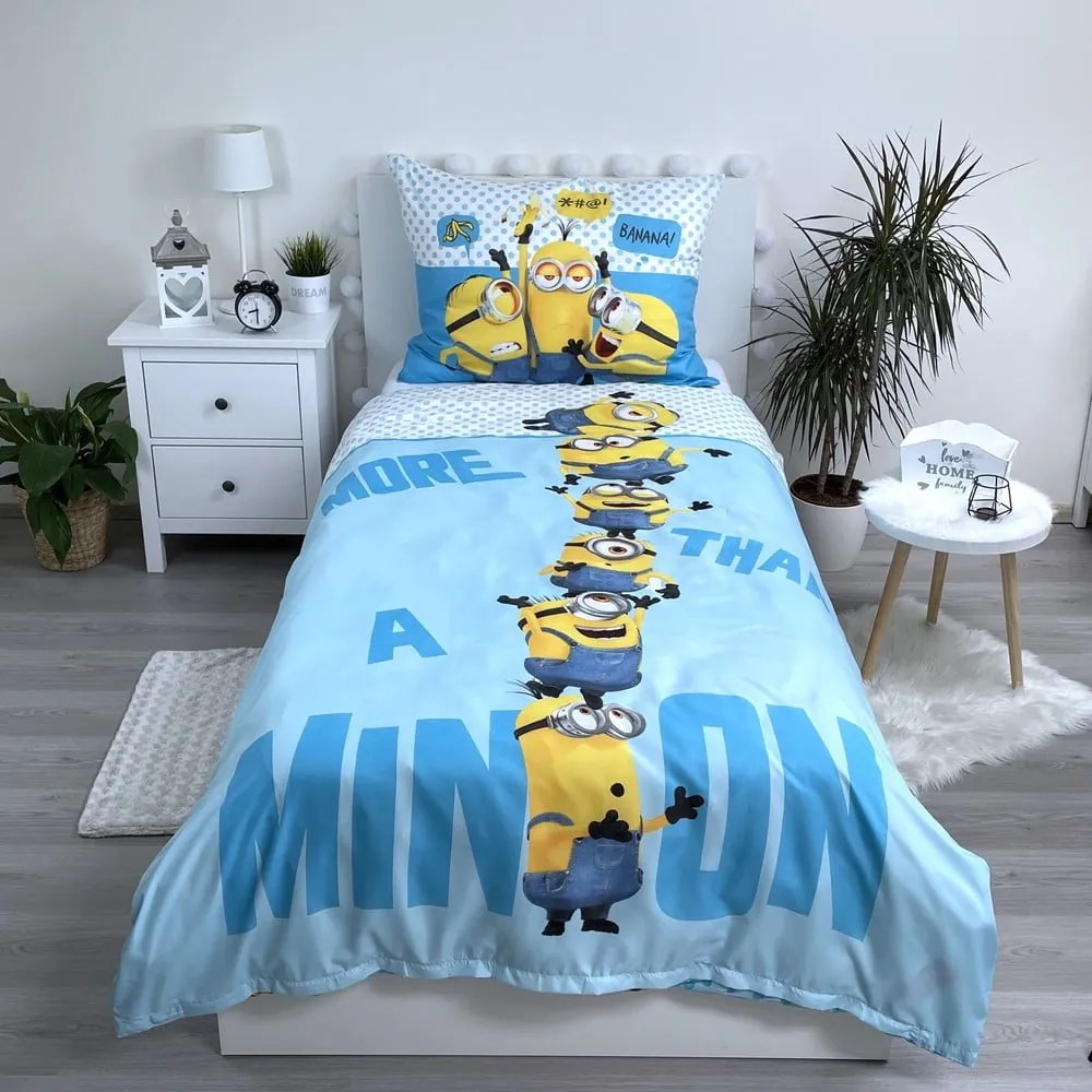 Egyszemélyes mikroszálas gyerek ágyneműhuzat 140x200 cm Minions 2 – Jerry Fabrics