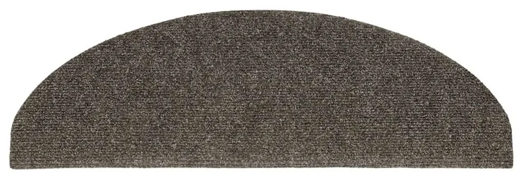 öntapadós lépcsőszőnyegek 30 db 65 x 21 x 4 cm antracit színű, félkör alakú, nagy