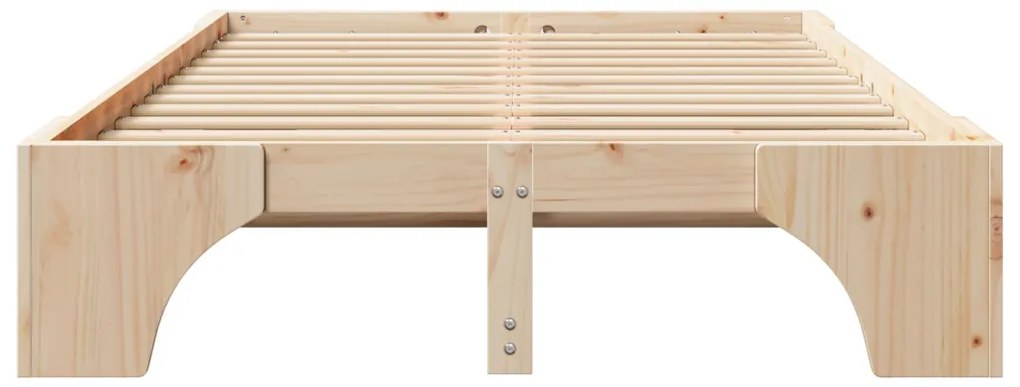vidaXL Ágykeret Tömör fenyőfa 120 x 190 cm Tömör fenyőfa