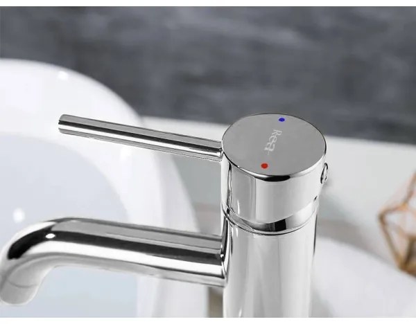 REA-B4104 - LUNGO mosdócsaptelep, 28 cm, fényes króm