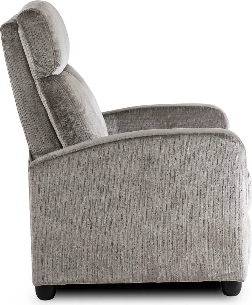 Dönthető fotel szürke bársony, DANNY