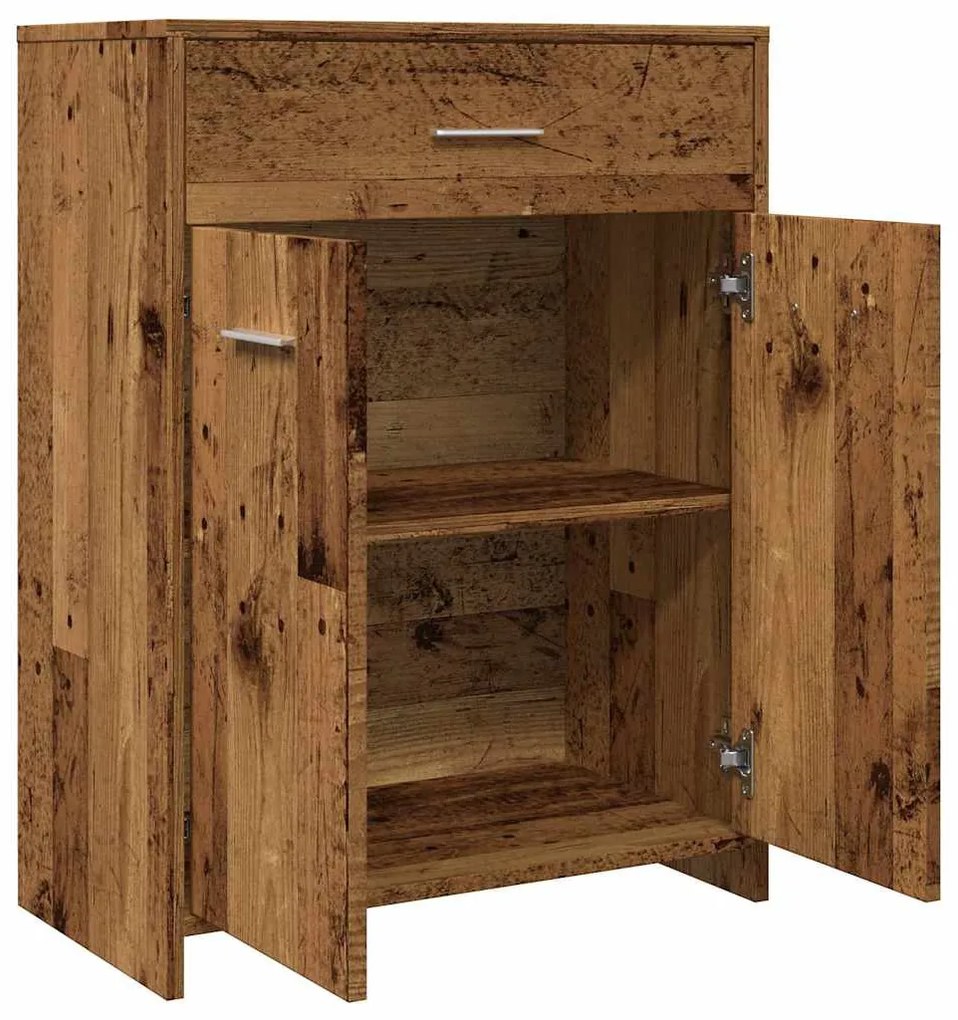 antik fa színű szerelt fa mosdószekrény 60 x 33 x 80 cm
