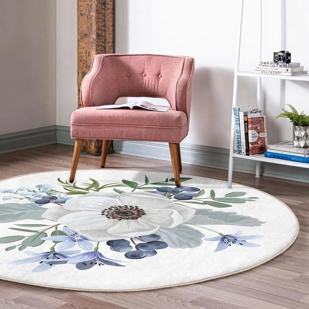 Mosható-robotporszívóval tisztítható kerek szőnyeg ø 80 cm Comfort – Mila Home