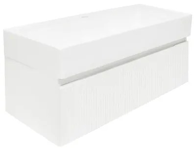 SAT Evolution Fürdőszobaszekrény mosdóval 98x30x44,8 cm fehér matt SATEVO100WMU2