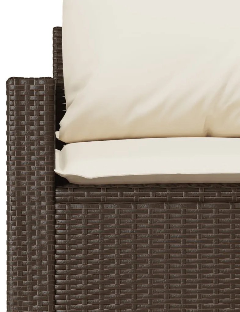 6 részes barna polyrattan kerti ülőgarnitúra párnával
