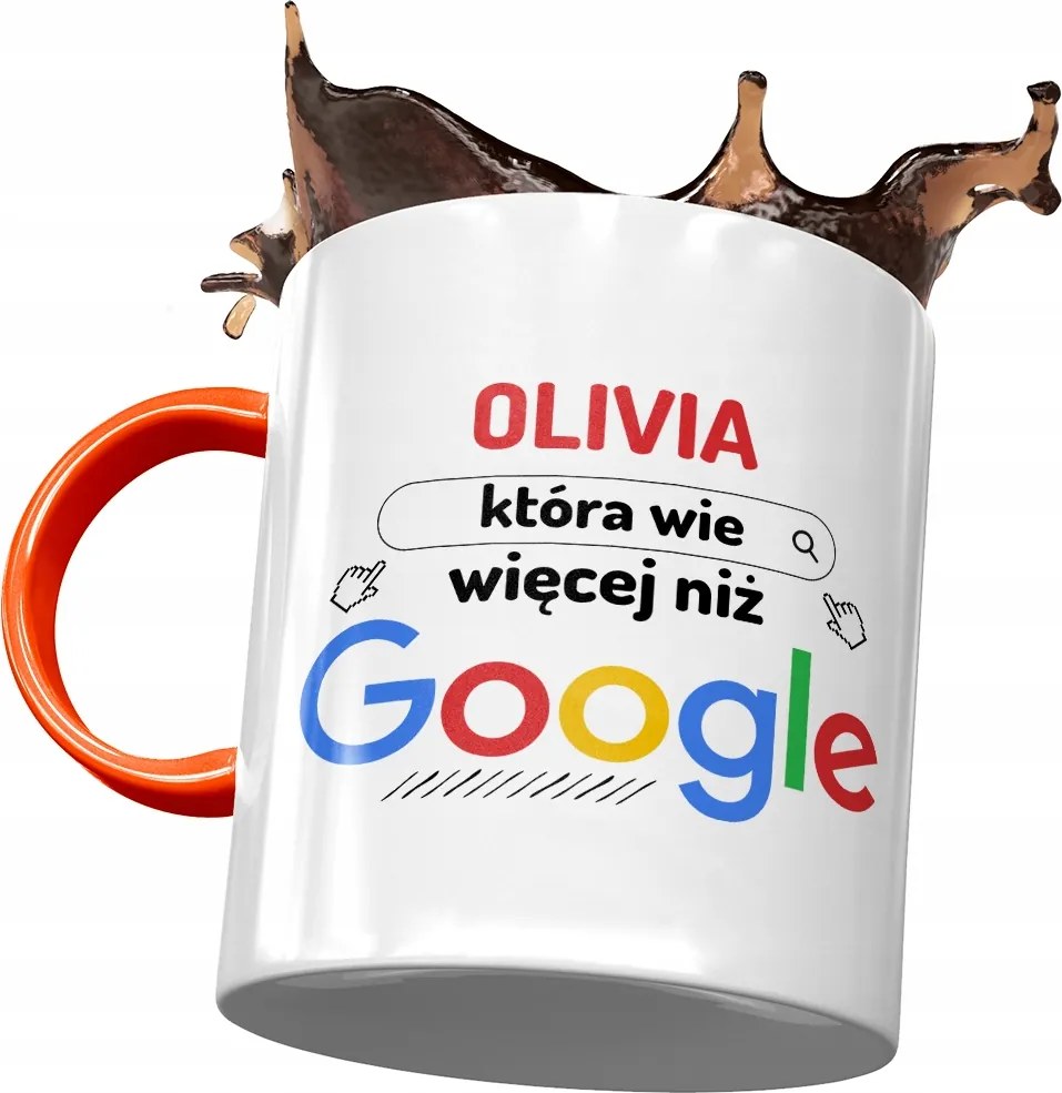 Narancssárga Bögre Olivia Barátnőjének Ajándék Nyomtatott Fotóval