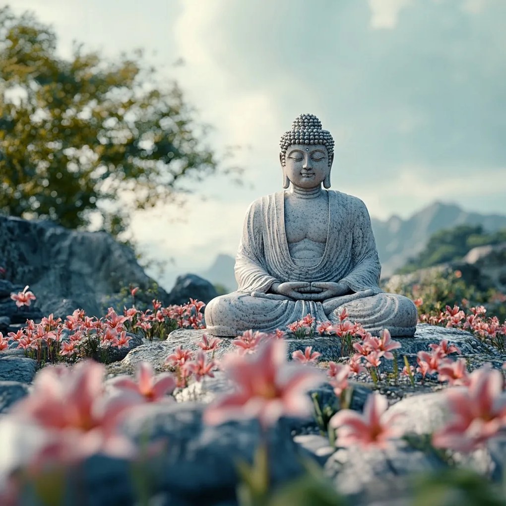 Vászonkép Canvas Vallás Szobor Buddha Szobor Zen Meditáció 40x40