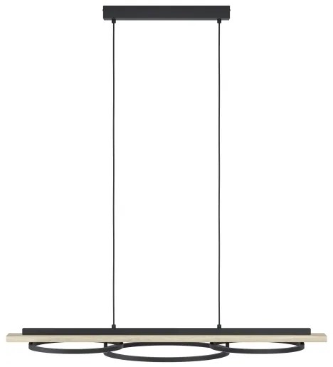 Eglo 901714-LED Dimmelhető csillár BOYAL 2xLED/12,5W/230V+LED/15,5W bézs/fekete