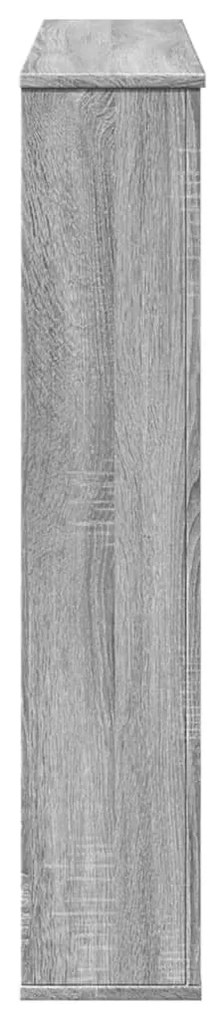 szürke sonoma színű szerelt fa kandallóburkolat 100x20x100 cm