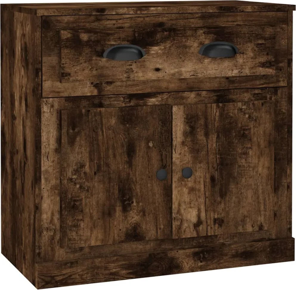 vidaXL sonoma tölgy színű szerelt fa tálalószekrény 70x35,5x67,5 cm