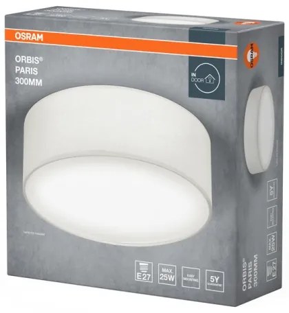 Osram - ORBIS PARIS mennyezeti lámpa 1xE27/25W/230V, átmérő 30 cm, fehér