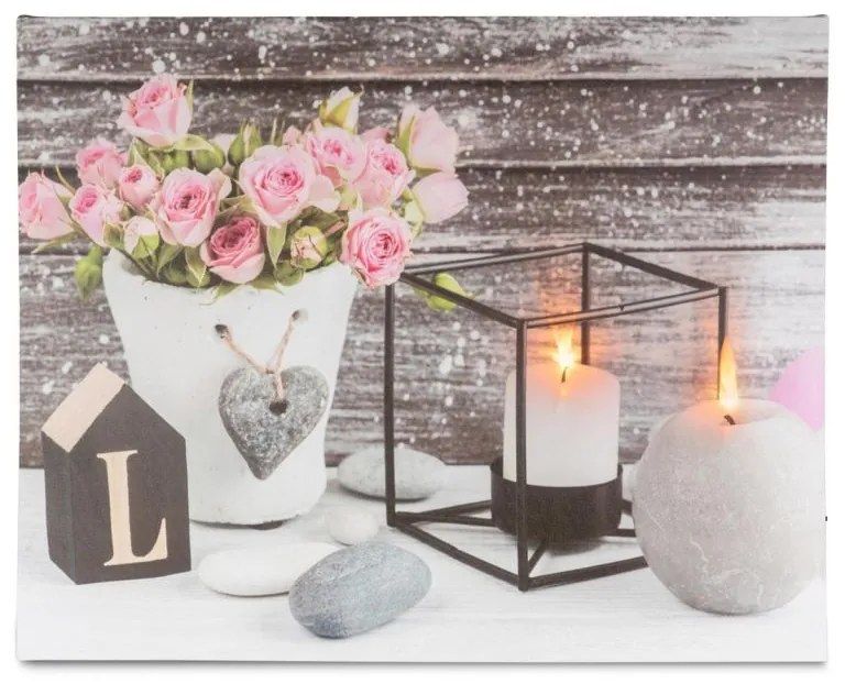 Falikép Szeretet 2 LED 40 x 50 cm