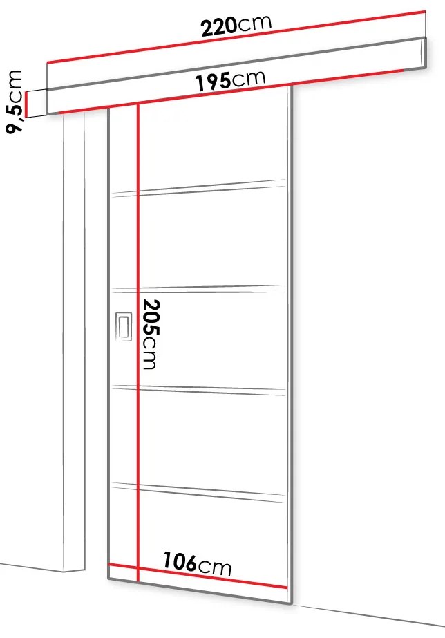 Tolóajtó Jowenton Plus 100 (fehér)  . 1104651